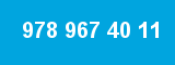 978 967 40 11 978 967 40 11